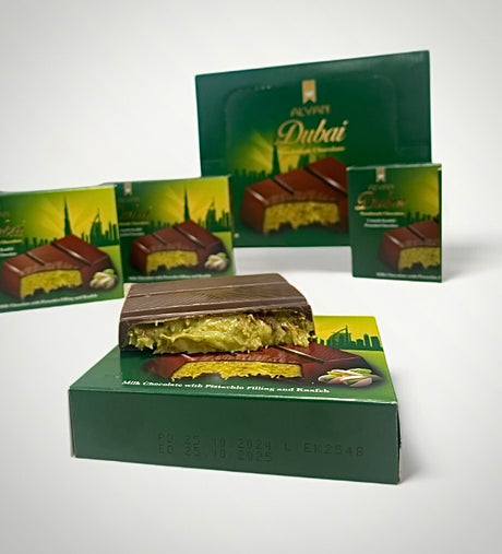 12 x ALYAN Dubai Style Schokolade Pistachio 100g