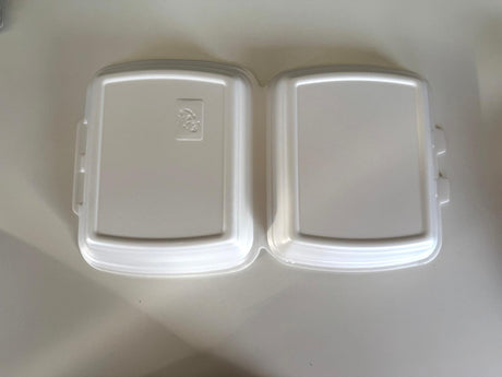 Thermo-Klappbox Lunchbox XPS Styropor cream, 185 x 155 x 80 mm